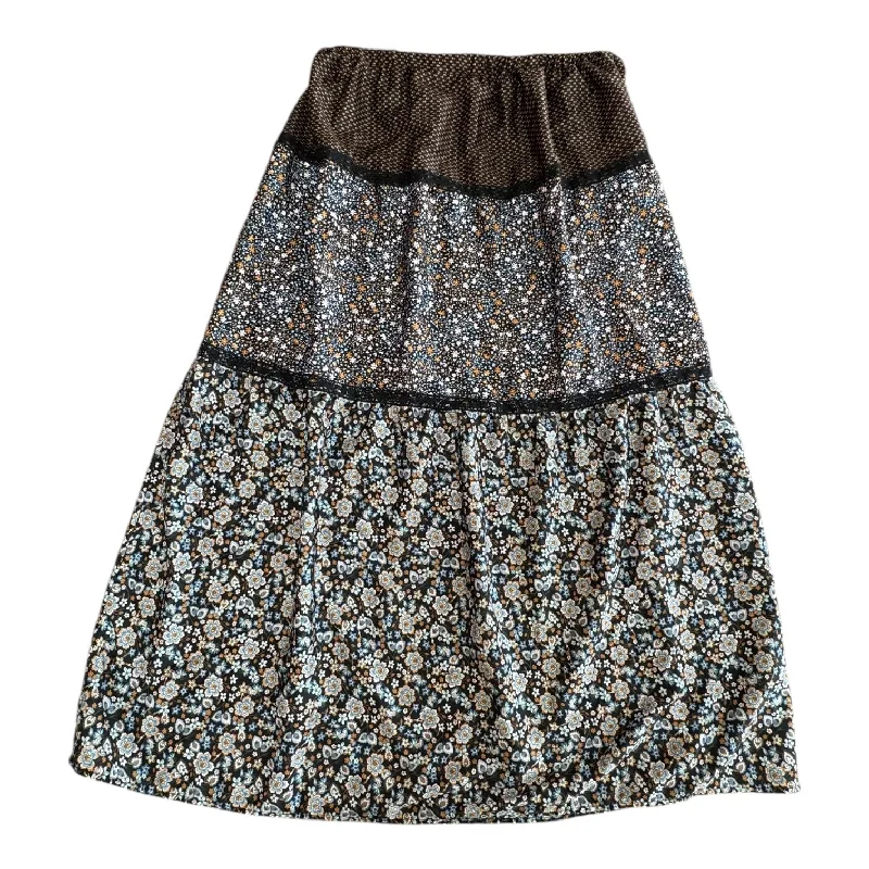 Skirt Maxi Designer By Halston In Multi, Size:L summer skirt style