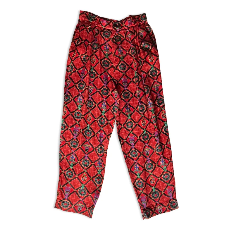 Vintage 90s Printed Trouser Pants Soft Stretch Pants