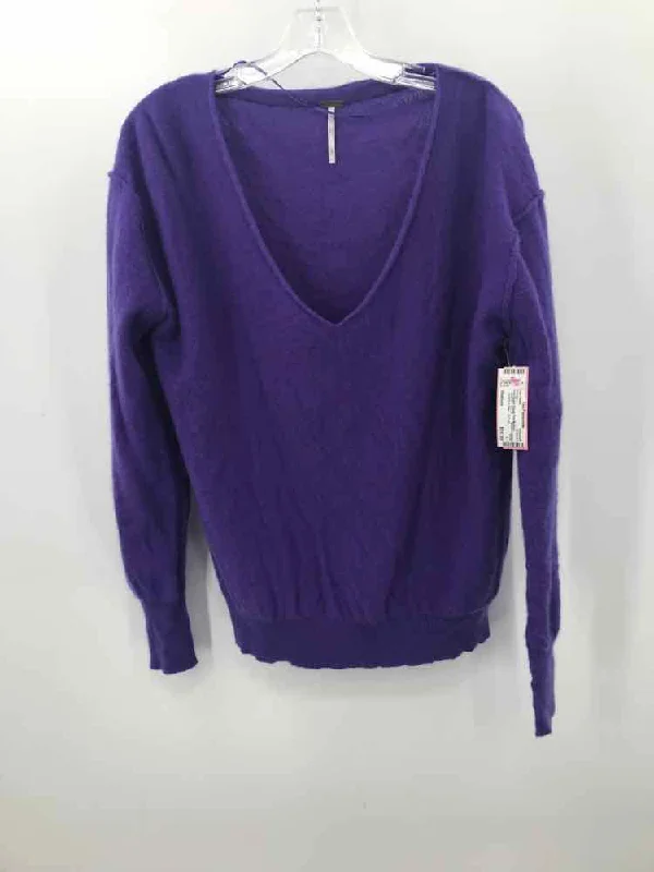 Pre-Owned Free People Purple Size Medium Sweater Wool Sweater Cotton Sweater Cashmere Sweater Pre-Owned Free People Purple Size Medium Sweater Wool Sweater Cotton Sweater Cashmere Sweater