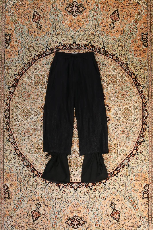 Song for the Mute ELASTICATED WIDE LEG DRESS PANT Trendy Tapered Pants