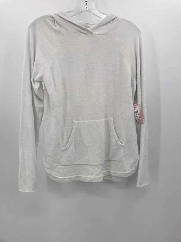 Pre-Owned Barefoot Dreams White Size Small Hoodie Sweater Fitted Loose Oversized