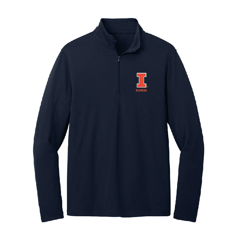 Illinois - NCAA Women's Gymnastics : Destiny Denning - Lightweight Quarter Zip Jacket Nylon Jacket Polyester Jacket Spandex Jacket Illinois - NCAA Women's Gymnastics : Destiny Denning - Lightweight Quarter Zip Jacket Nylon Jacket Polyester Jacket Spandex Jacket