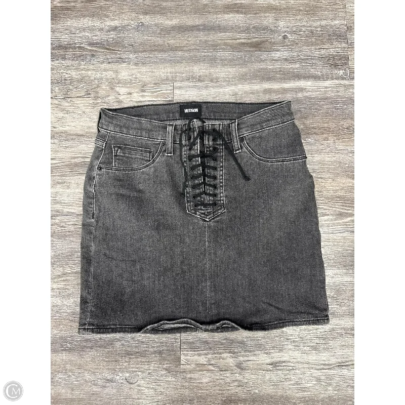 Skirt Designer By Hudson In Black Denim, Size: 6 silk skirt luxurious