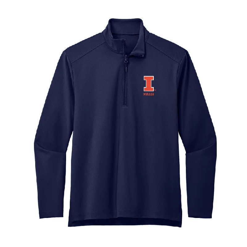 Illinois - NCAA Women's Gymnastics : Mareli Muller - Premium Quarter Zip Jacket Jersey Jacket Tulle Jacket Batik Jacket Illinois - NCAA Women's Gymnastics : Mareli Muller - Premium Quarter Zip Jacket Jersey Jacket Tulle Jacket Batik Jacket