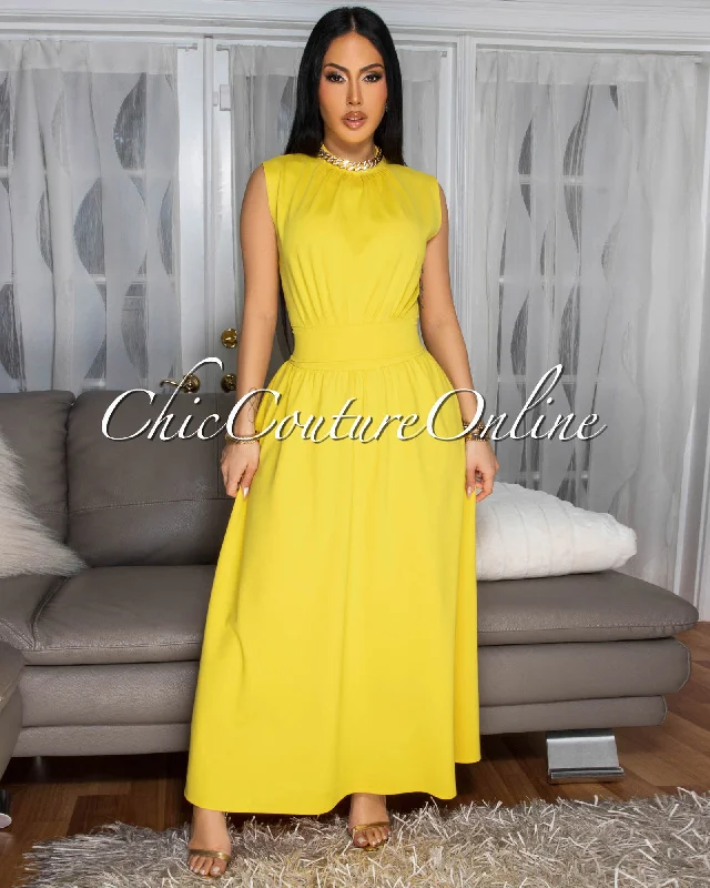 Phaedra Yellow LUXE Skirt Set lace skirt elegant