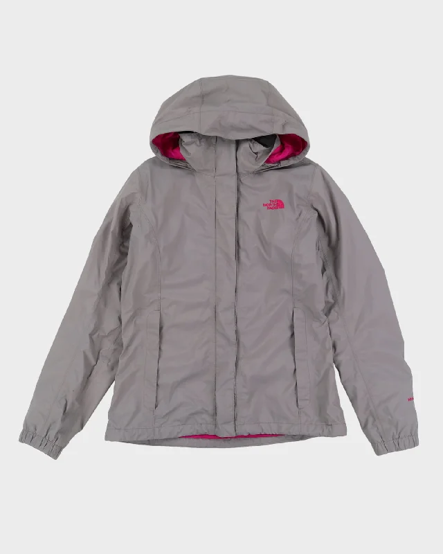 The North Face Grey / Pink Hooded Anorak Jacket - M Denim Jacket Leather Jacket Suede Jacket The North Face Grey / Pink Hooded Anorak Jacket - M Denim Jacket Leather Jacket Suede Jacket
