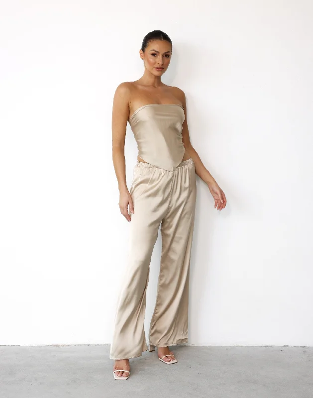 Jahmilla Pants (Beige) Chic Black Leggings