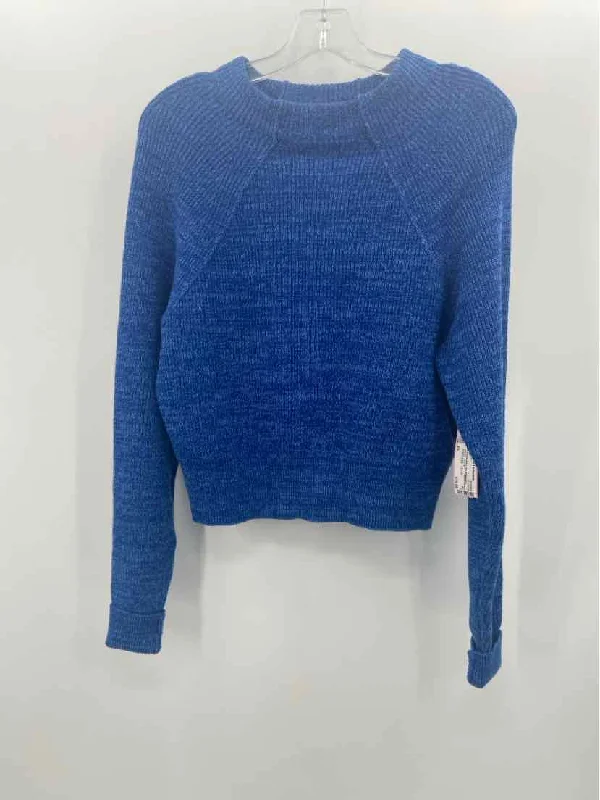 Pre-Owned Free People Blue Size XS Sweater Chenille Fabric Brocade Fabric Lace Fabric Pre-Owned Free People Blue Size XS Sweater Chenille Fabric Brocade Fabric Lace Fabric