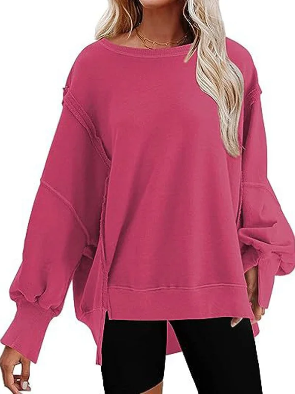 Autumn-Winter Mock Neck Sweater Boxy Sweater Fitted Sweater A-Line