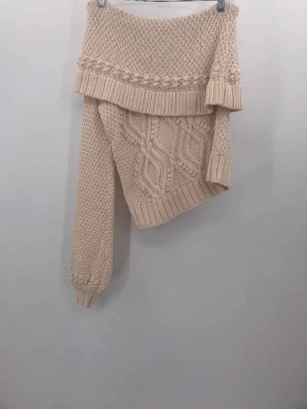 Pre-Owned Intermix Ivory Size Small Sweater Chenille Brocade Lace