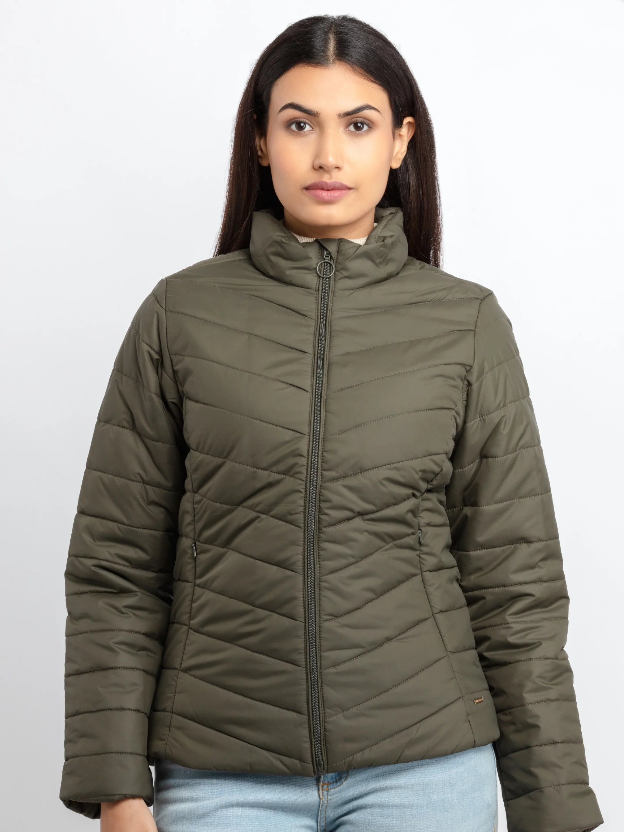 Womens Quilted  High Neck Jacket Cotton Jacket Linen Jacket Terry Jacket