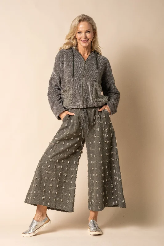 Aloka Pants in Khaki Casual Plaid Pants