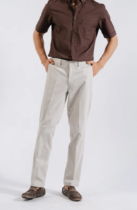 Wrinkle Free Pant - Grey Cozy Knit Pants