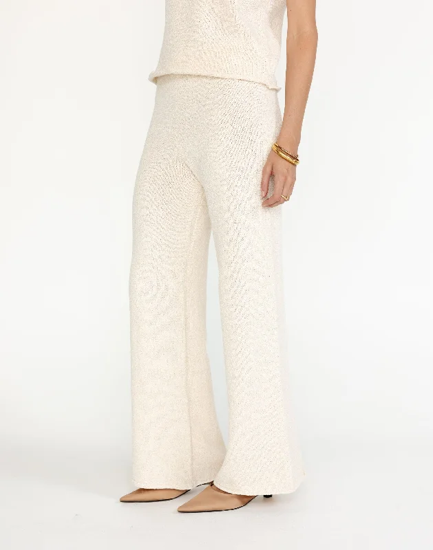 Kassie Pants (Oat) Modern Bootcut Pants