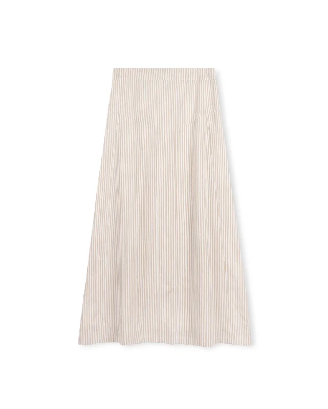 Stripe Seam Detail Maxi Skirt spandex blend skirt