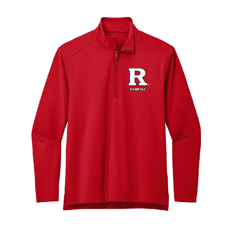 Rutgers - NCAA Women's Gymnastics : Jackie Manifold - Premium Quarter Zip Jacket Zip Front Button Front Snap Front