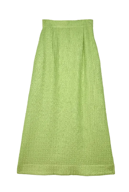 Hostess Skirt - Lime Sherbet Tweed leather skirt durable