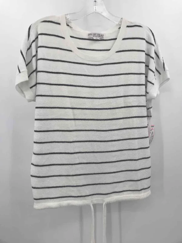 Pre-Owned Barefoot Dreams White Size XS Stripe Sweater Wool Fabric Cashmere Fabric Tweed Fabric Pre-Owned Barefoot Dreams White Size XS Stripe Sweater Wool Fabric Cashmere Fabric Tweed Fabric