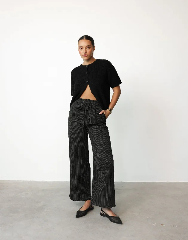 Mason Pants (Black Pinstripe) Classic Chino Pants