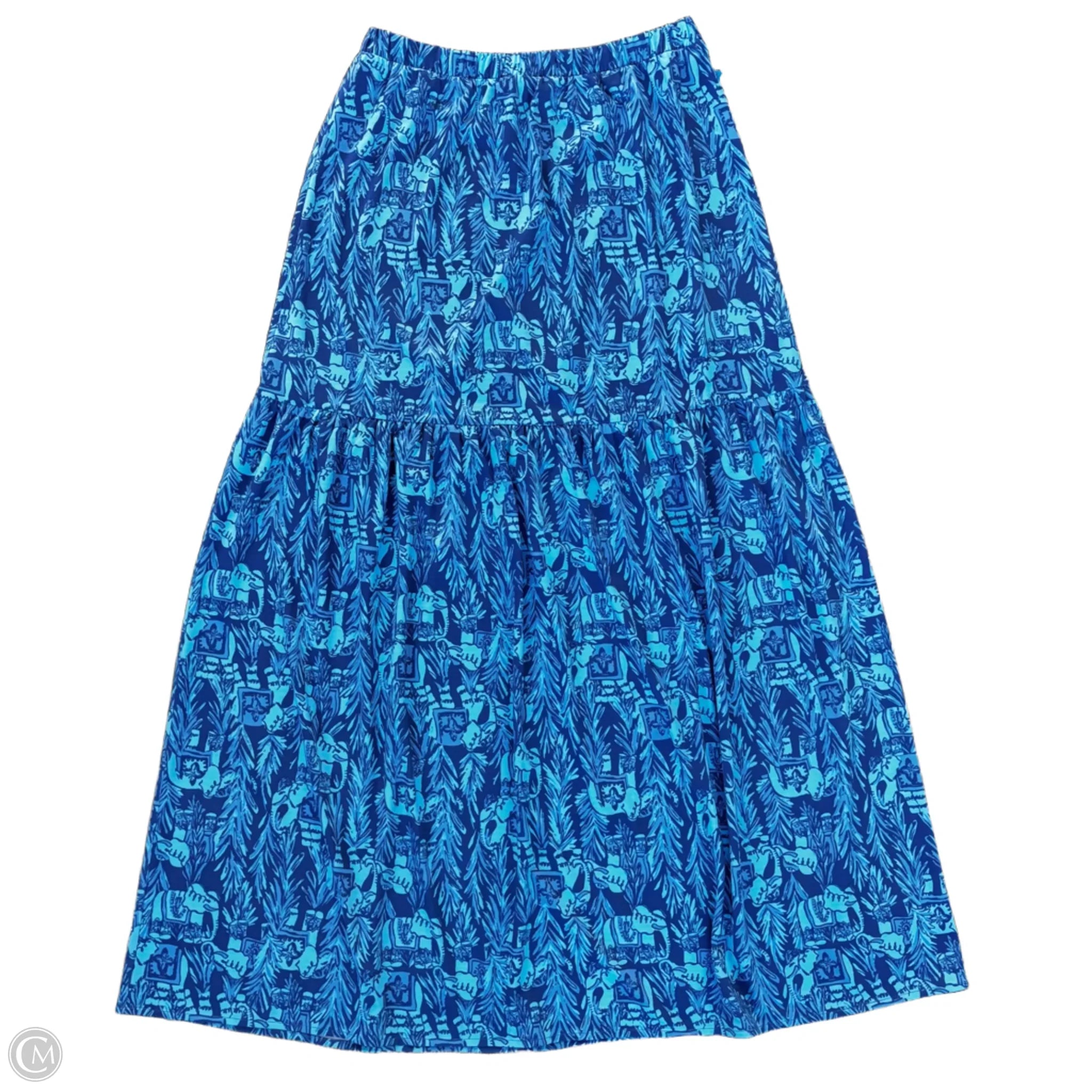 Skirt Designer By Lilly Pulitzer In Blue, Size: S linen skirt breathable