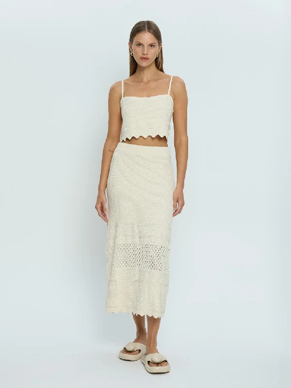 Sabela Knit Skirt floral skirt print
