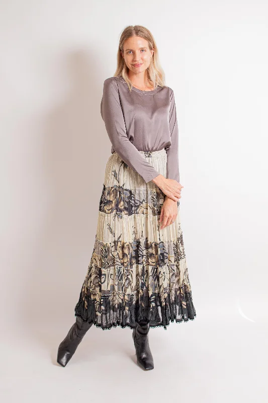 Platinum Skirt velvet skirt rich