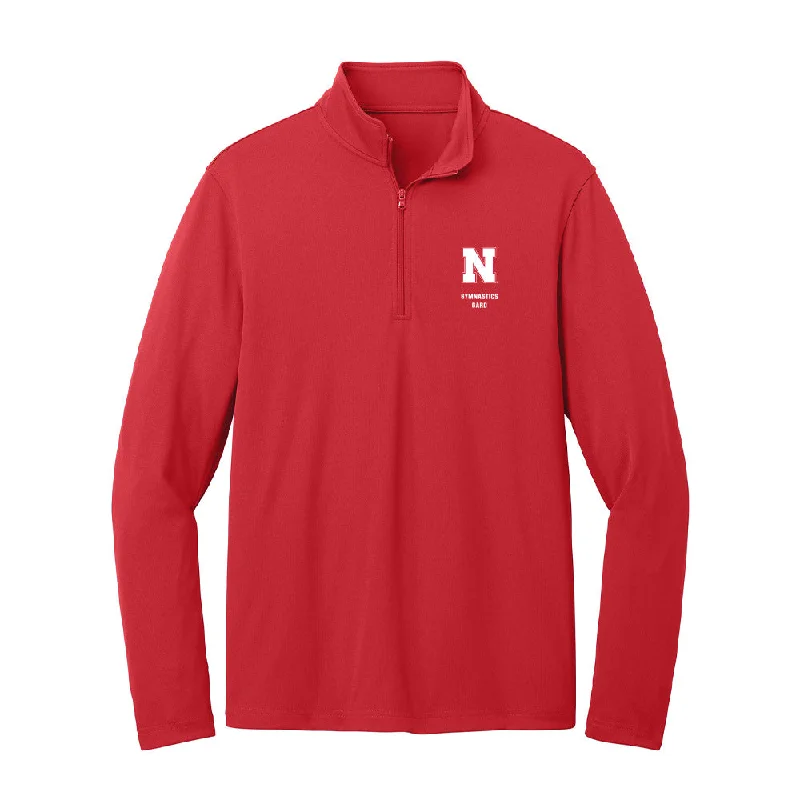Nebraska - NCAA Women's Gymnastics : Allie Gard - Lightweight Quarter Zip Jacket Tiered Jacket Buttoned Jacket Zippered Jacket Nebraska - NCAA Women's Gymnastics : Allie Gard - Lightweight Quarter Zip Jacket Tiered Jacket Buttoned Jacket Zippered Jacket