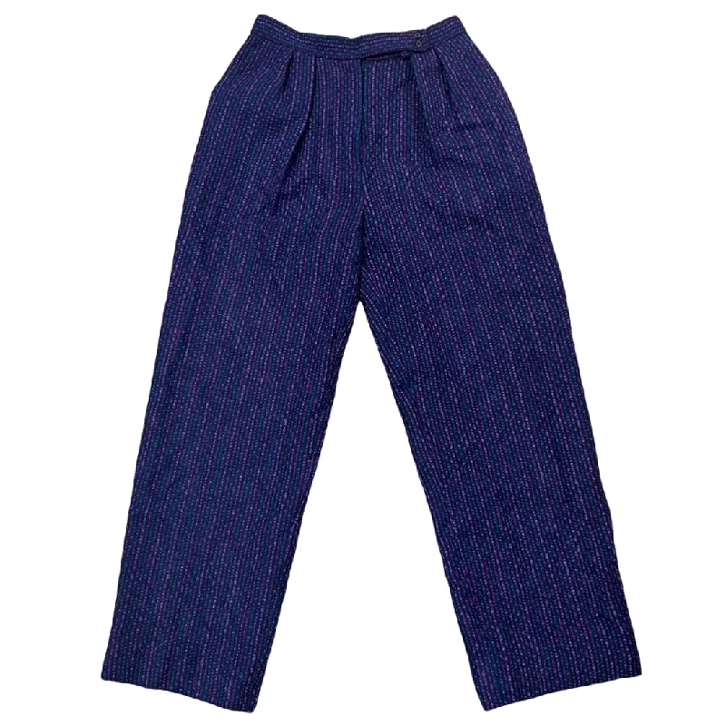Vintage 90's Christian Dior Pleated Wool Pants (26 x 27) Fashionable Button-Up Pants