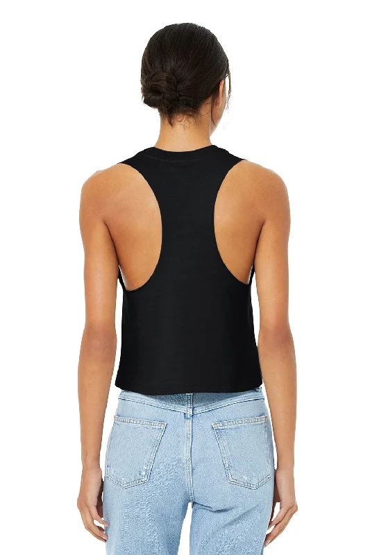 Bella + Canvas Womens Cropped Tank Top - Solid Black