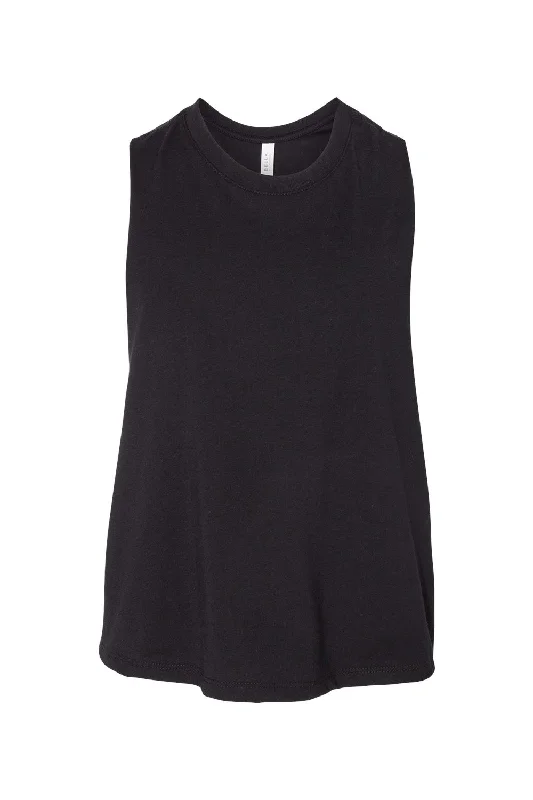 Bella + Canvas Womens Cropped Tank Top - Solid Black