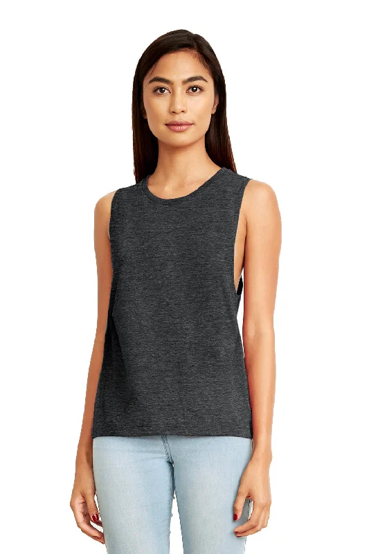 Next Level Womens Festival Muscle Tank Top - Charcoal Grey