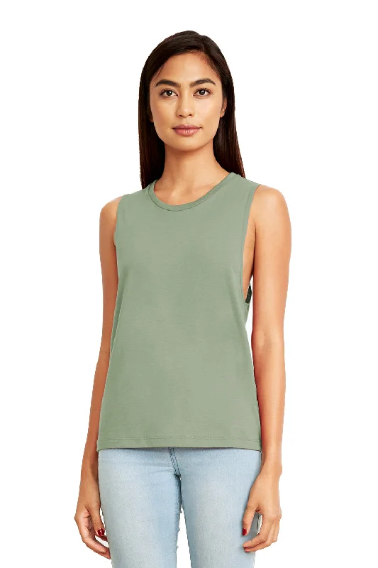 Next Level Womens Festival Muscle Tank Top - Stonewashed Green