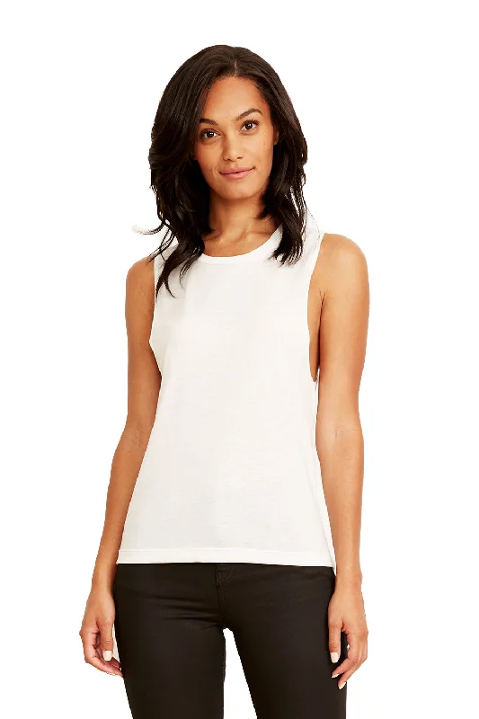 Next Level Womens Festival Muscle Tank Top - White