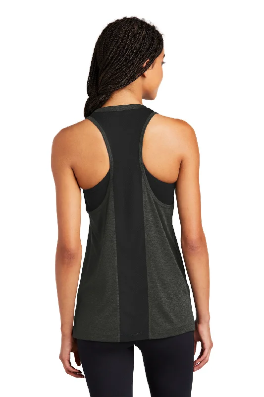 Sport-Tek Womens Endeavor Moisture Wicking Tank Top - Heather Black/Black