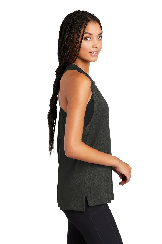 Sport-Tek Womens Endeavor Moisture Wicking Tank Top - Heather Black/Black