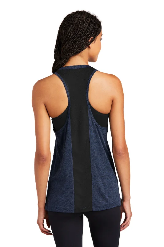 Sport-Tek Womens Endeavor Moisture Wicking Tank Top - Heather Dark Royal Blue/Black