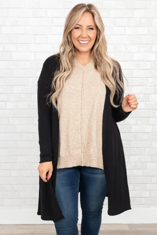 Wishing For Lovely Weather Cardigan, Black