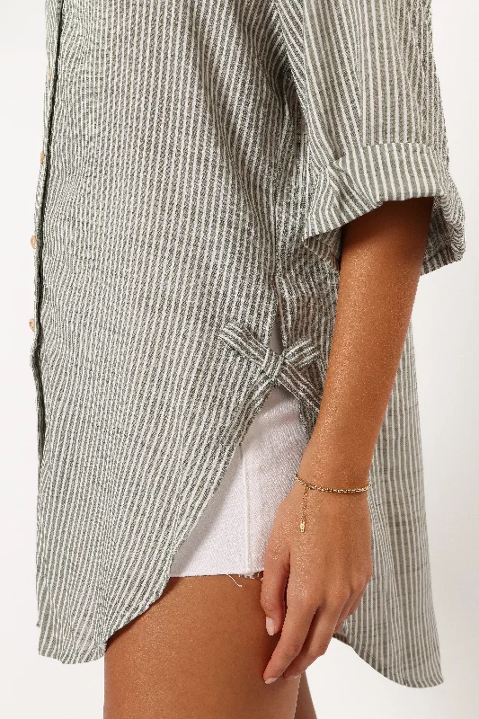 Wren Oversized Shirt - Olive